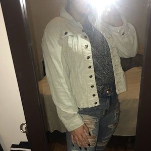 White jean jacket